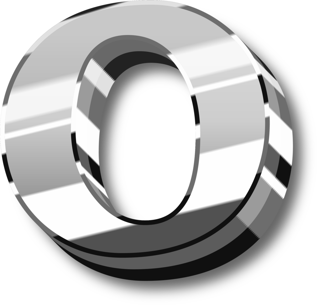 Silver Alphabet Letter and Number png