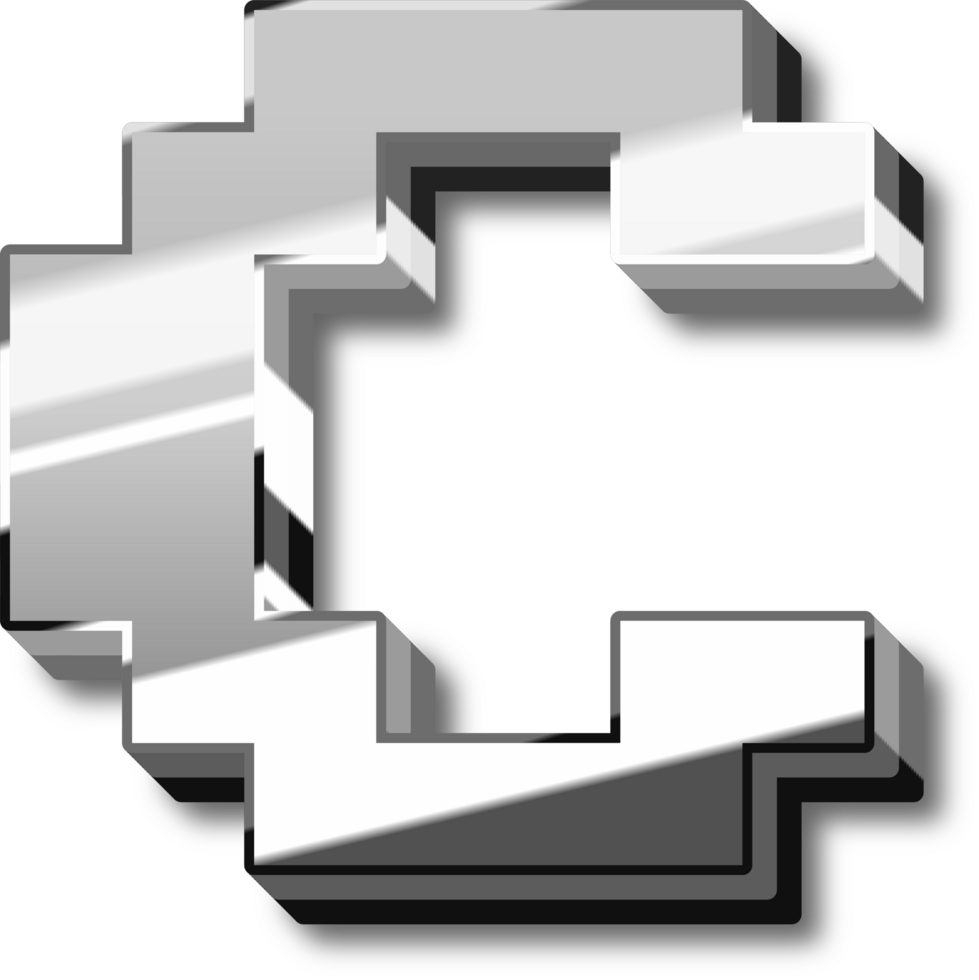 Silver Alphabet Letter and Number png