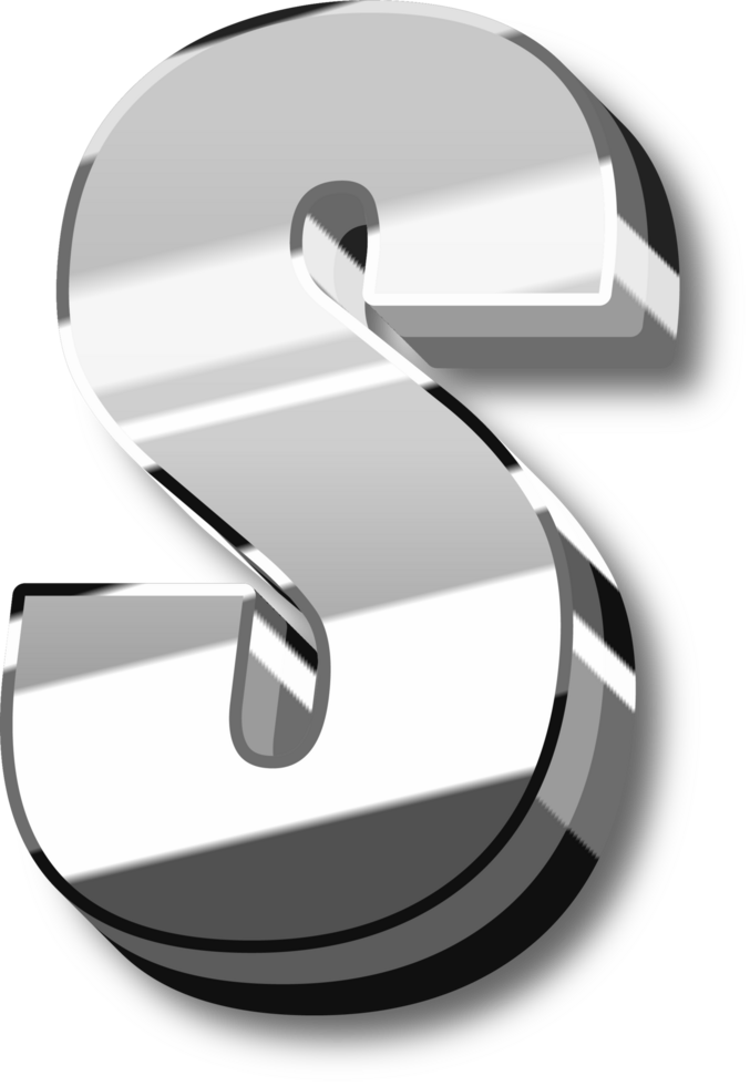 Silver Alphabet Letter and Number png