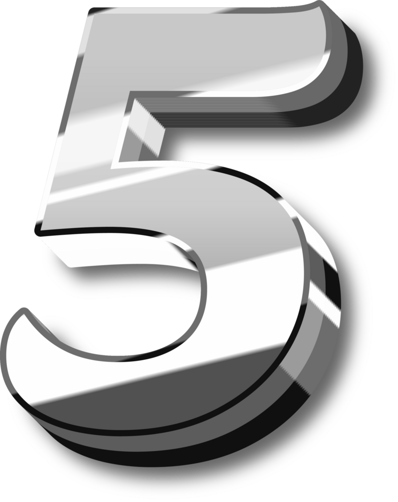 Silver Alphabet Letter and Number png