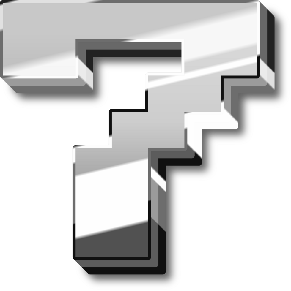 Silver Alphabet Letter and Number png