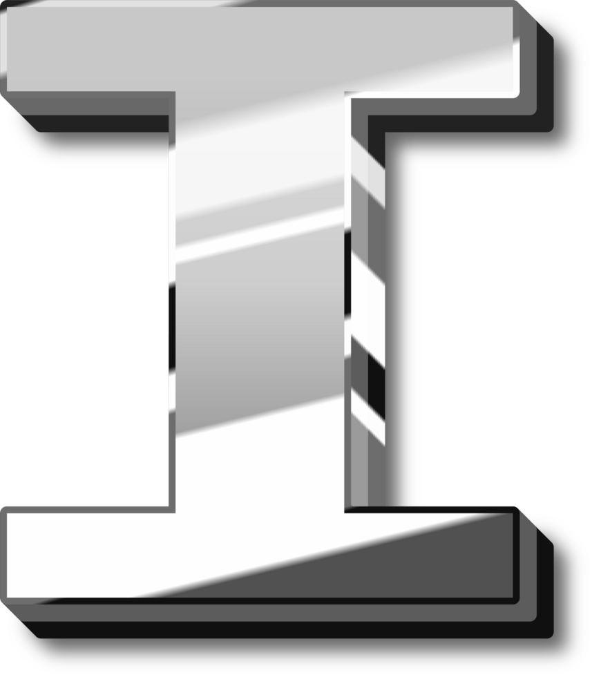 Silver Alphabet Letter and Number png