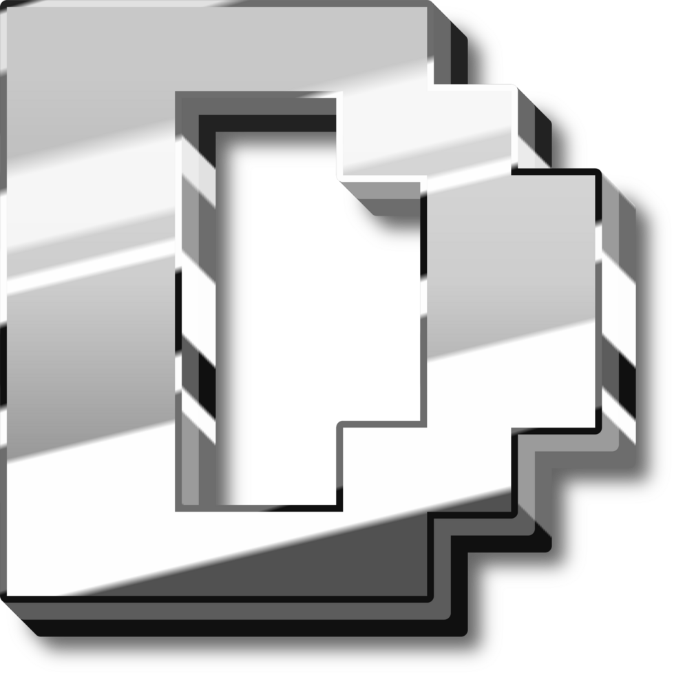 Silver Alphabet Letter and Number png