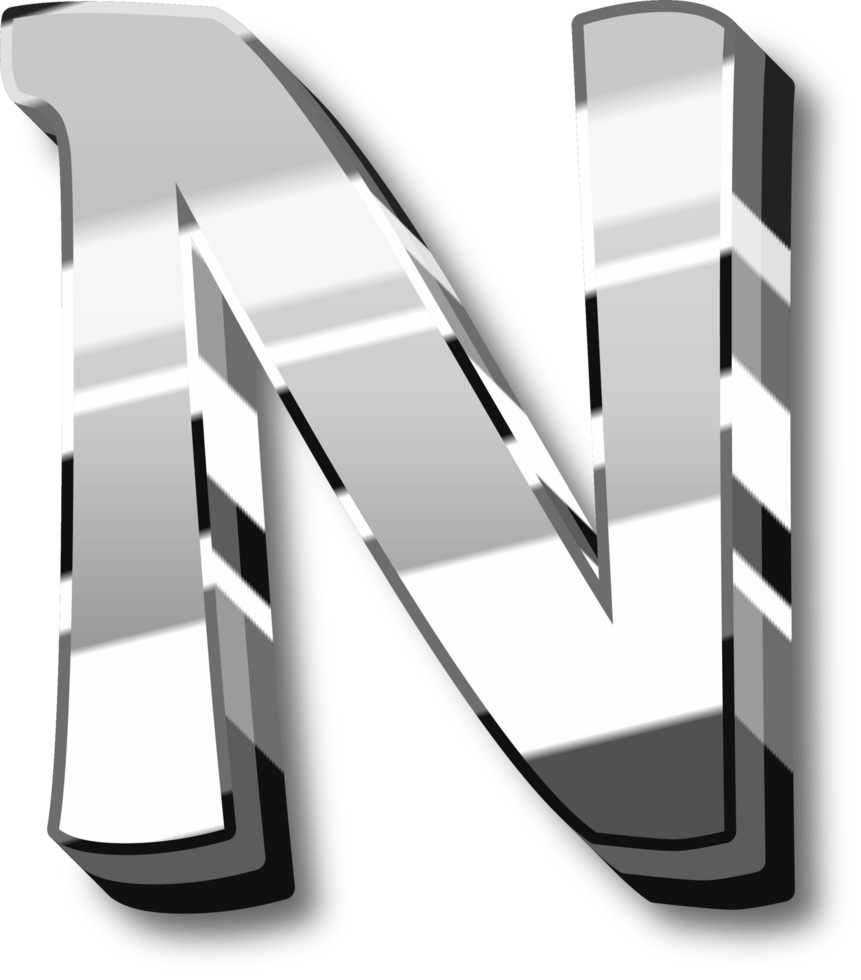 Silver Alphabet Letter and Number png