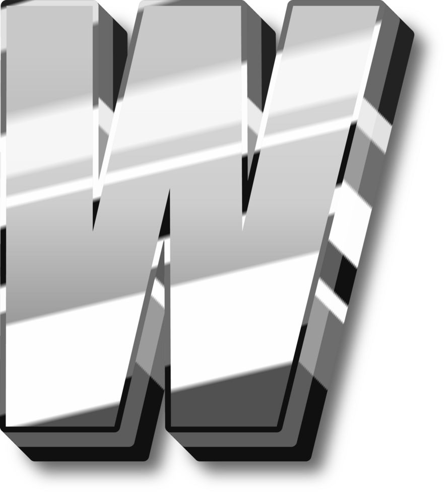 Silver Alphabet Letter and Number png