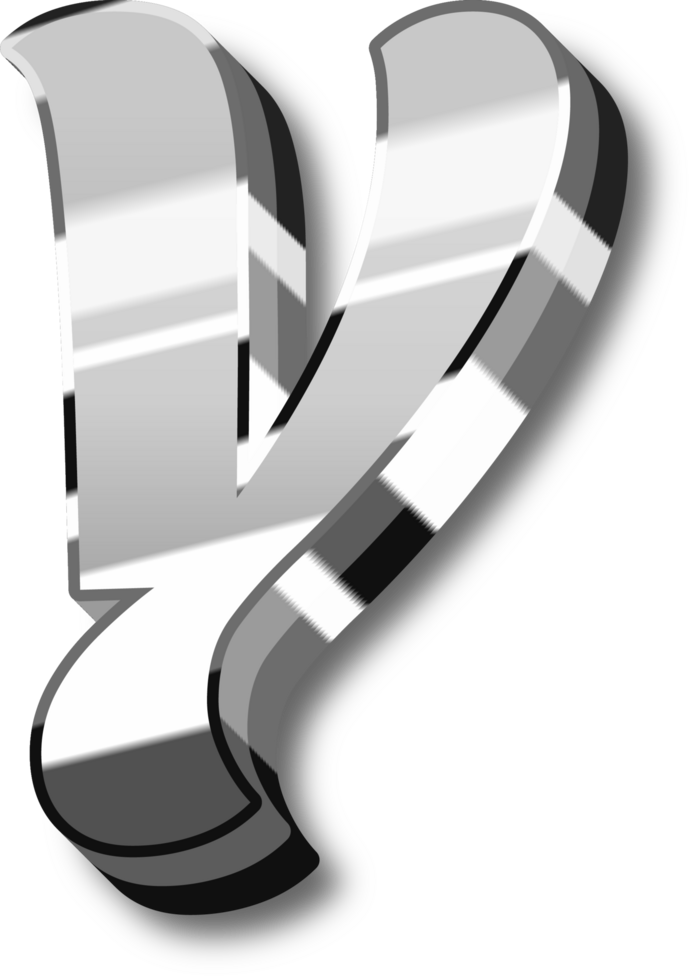Silver Alphabet Letter and Number png