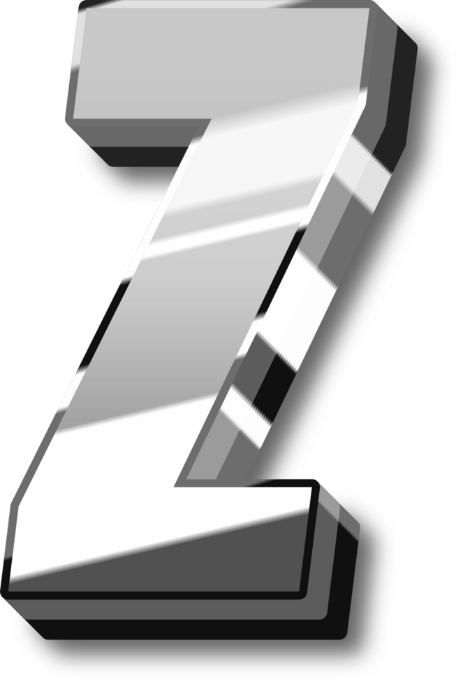 Silver Alphabet Letter and Number png