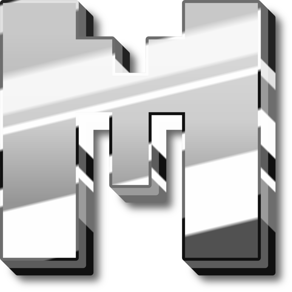 Silver Alphabet Letter and Number png