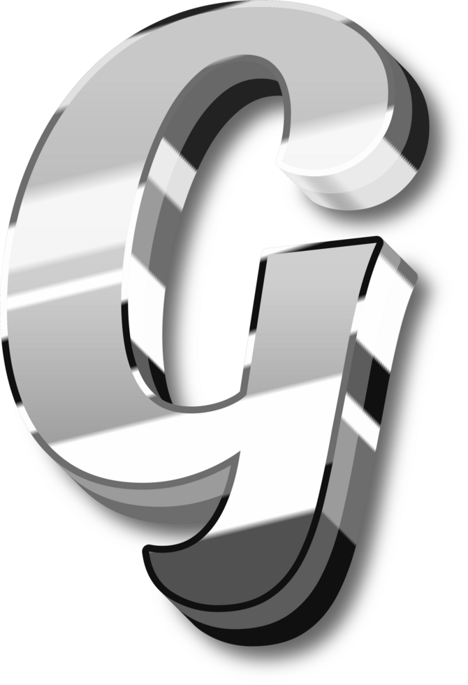Silver Alphabet Letter and Number png