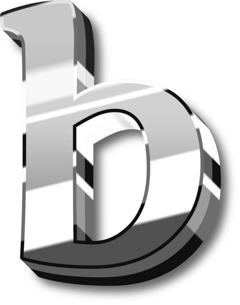 Silver Alphabet Letter and Number png