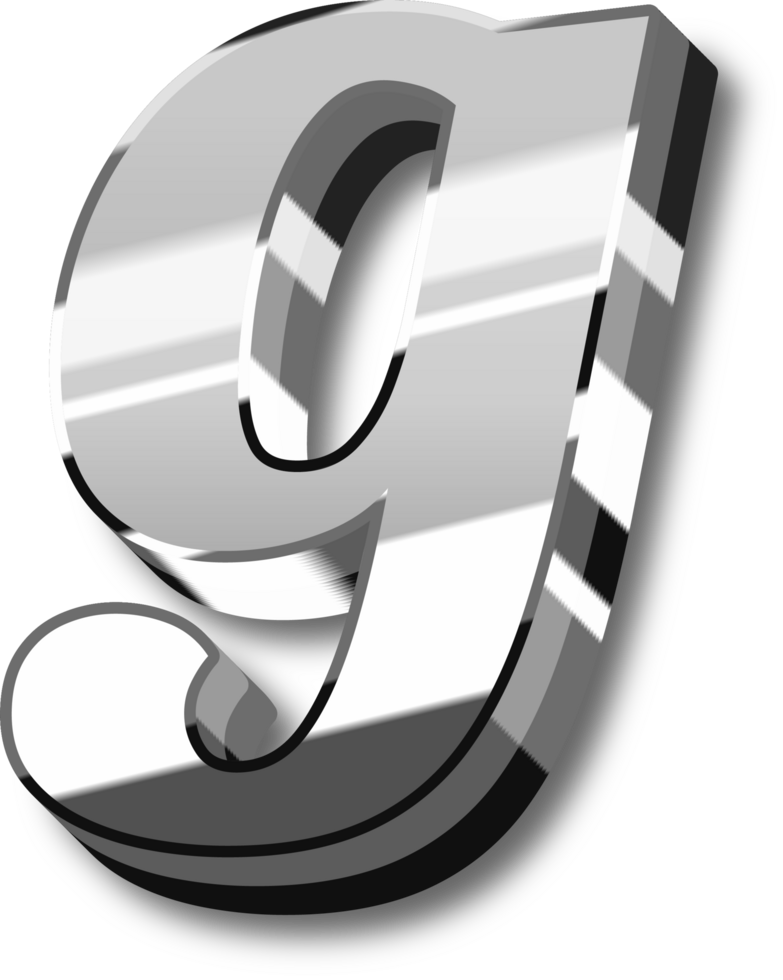 Silver Alphabet Letter and Number png
