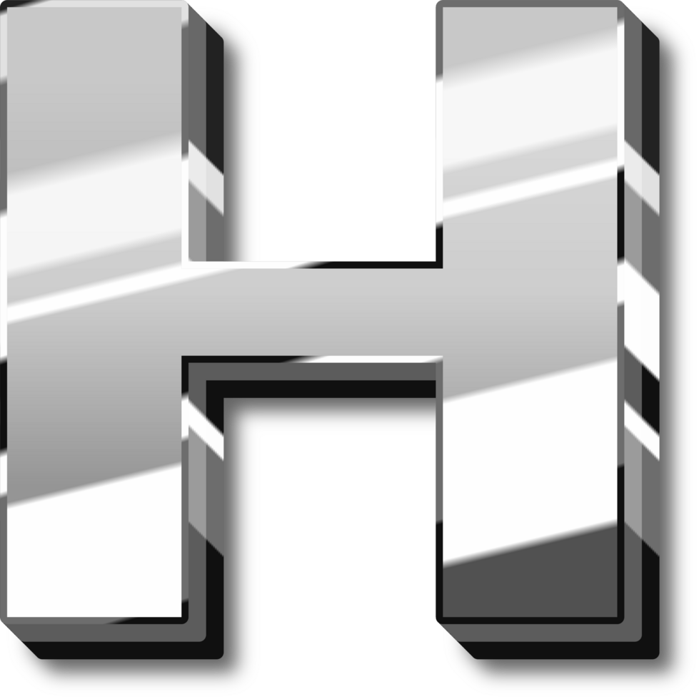 Silver Alphabet Letter and Number png