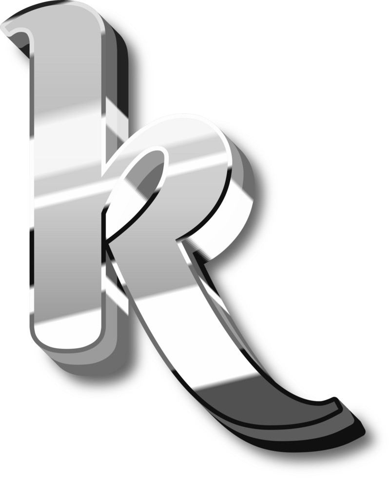 Silver Alphabet Letter and Number png