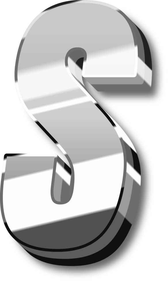 Silver Alphabet Letter and Number png