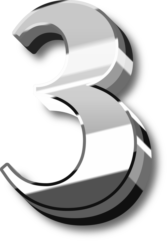 Silver Alphabet Letter and Number png