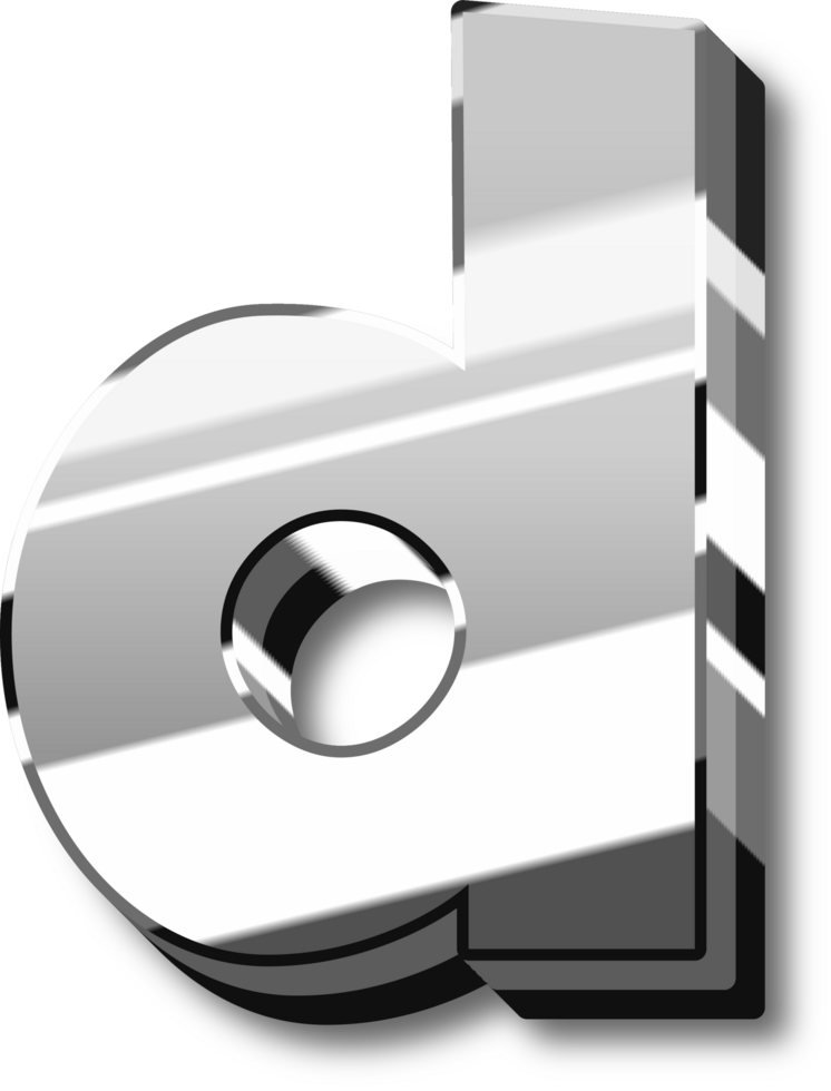 Silver Alphabet Letter and Number png
