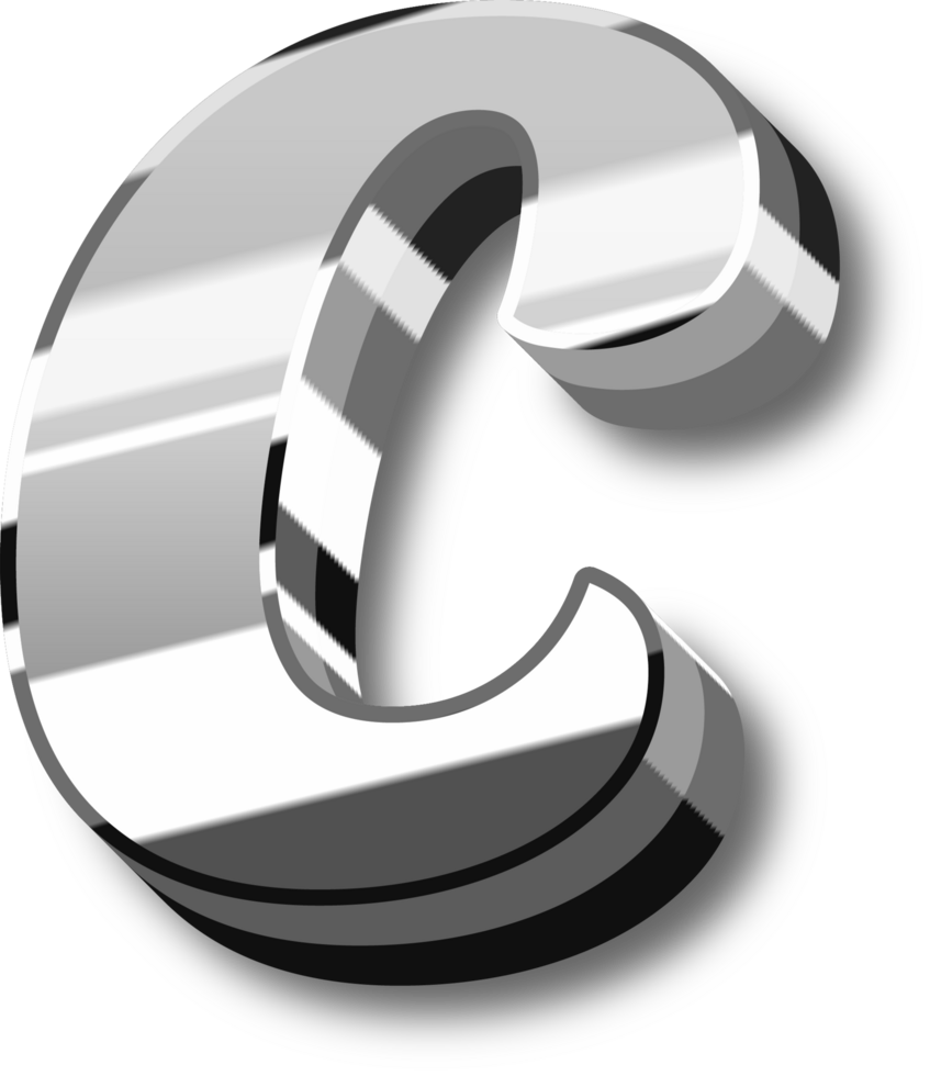 Silver Alphabet Letter and Number png