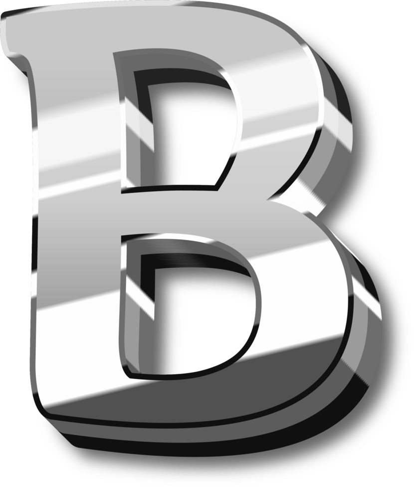 Silver Alphabet Letter and Number png