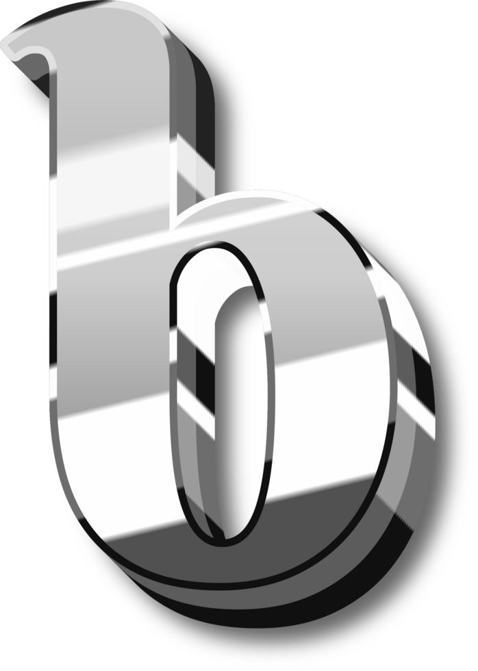 Silver Alphabet Letter and Number png