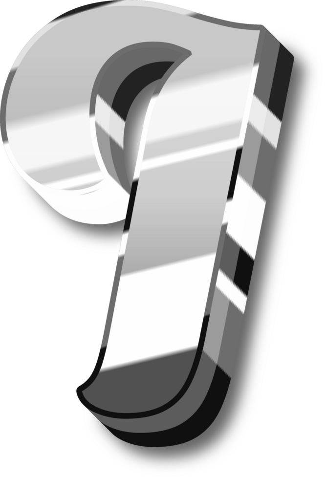 Silver Alphabet Letter and Number png