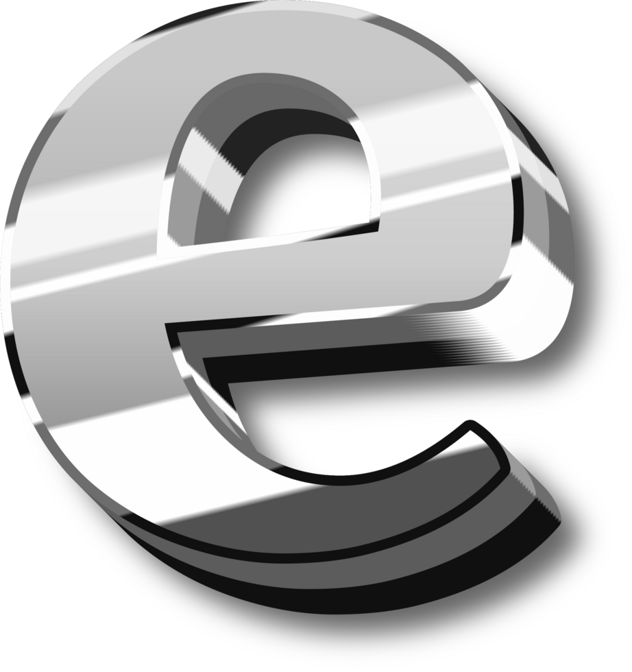 Silver Alphabet Letter and Number png