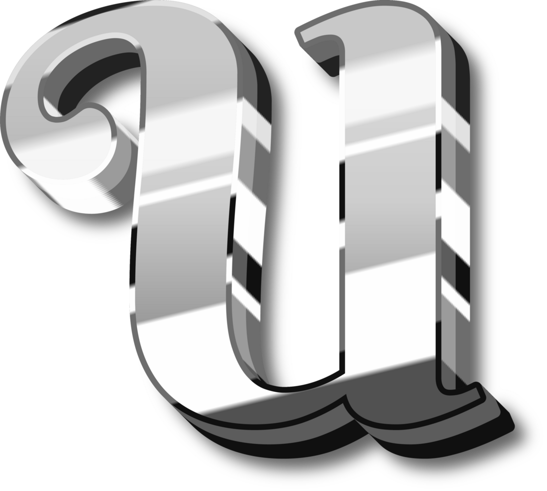 Silver Alphabet Letter and Number png