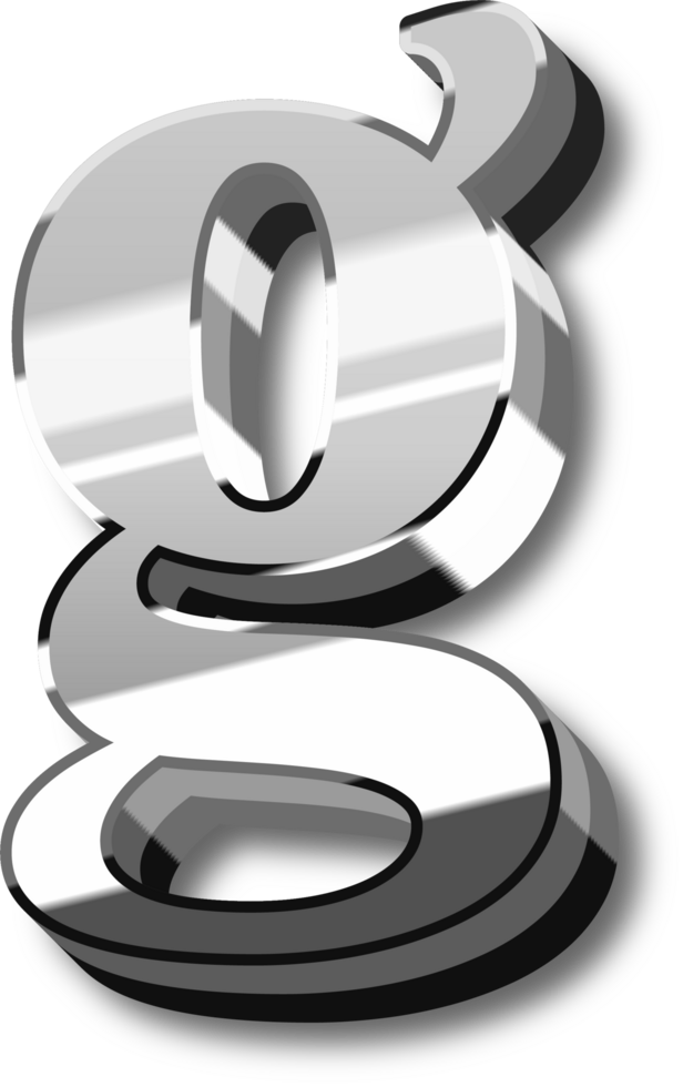 Silver Alphabet Letter and Number png