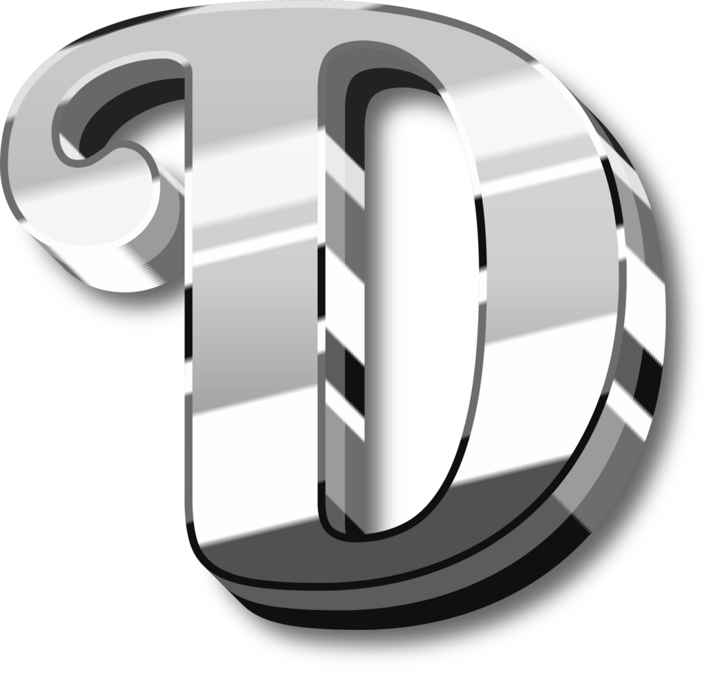 Silver Alphabet Letter and Number png