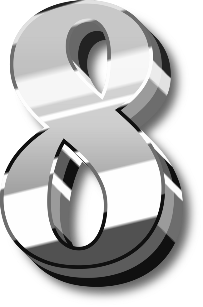 Silver Alphabet Letter and Number png