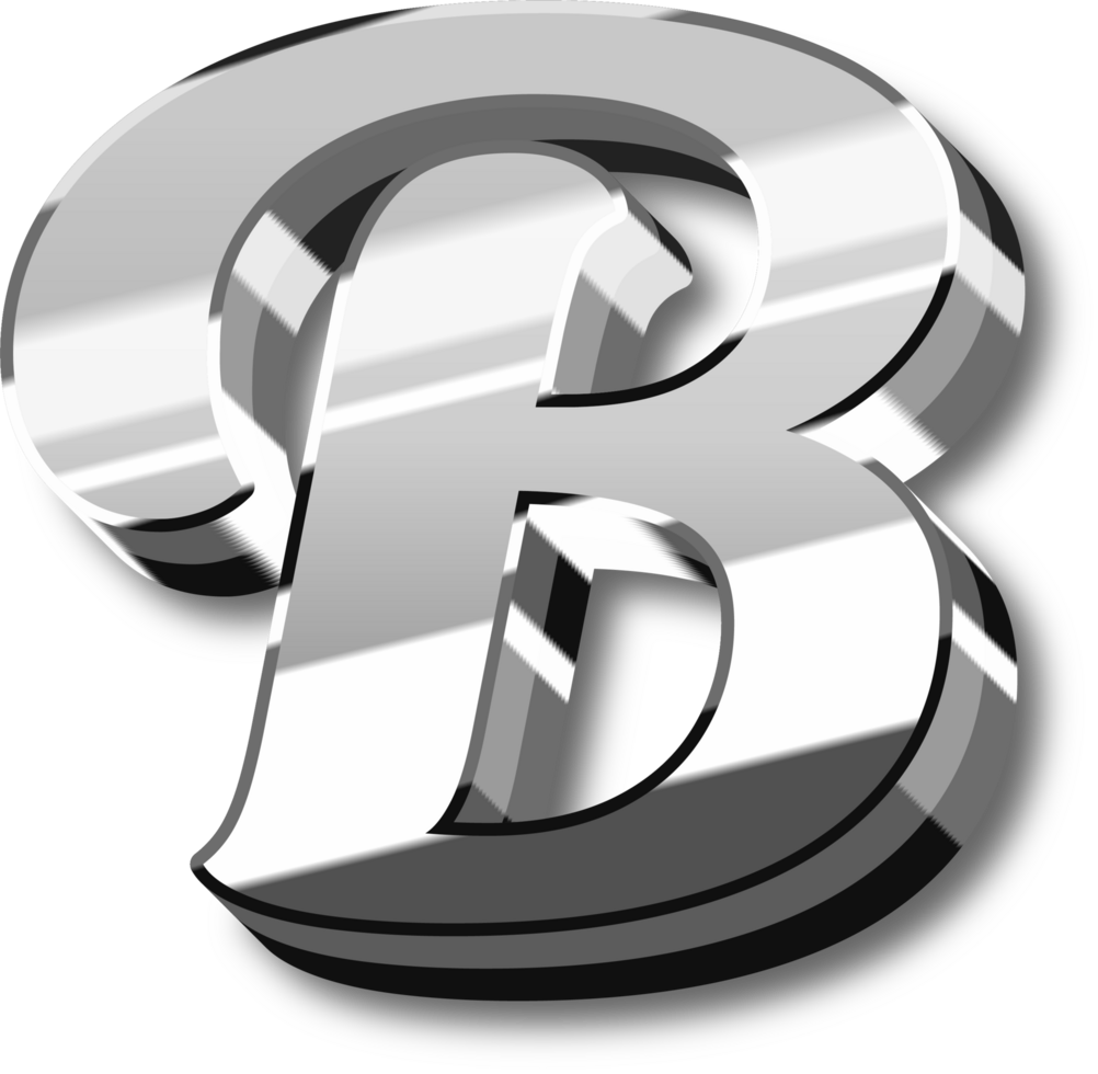Silver Alphabet Letter and Number png
