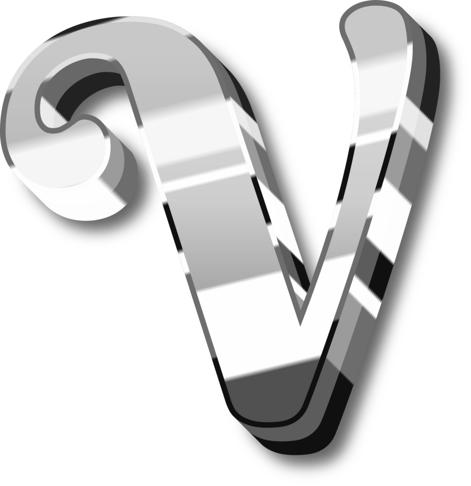 Silver Alphabet Letter and Number png