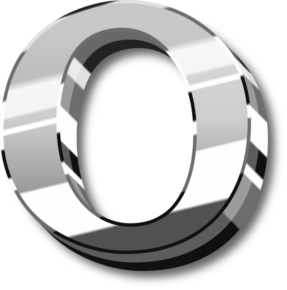 Silver Alphabet Letter and Number png