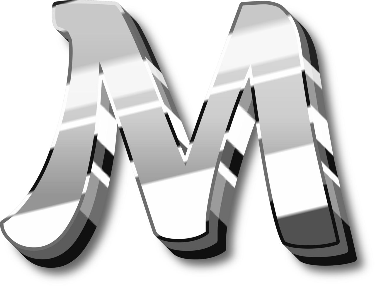 Silver Alphabet Letter and Number png