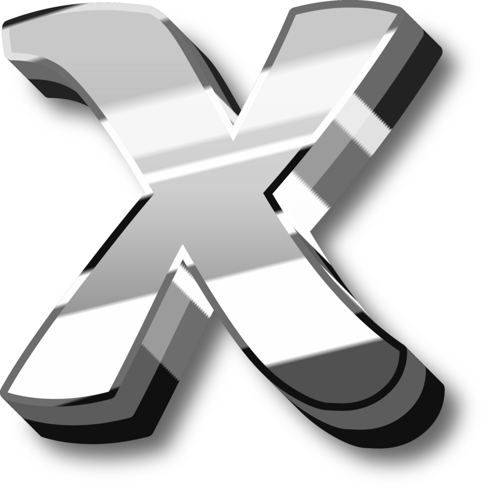 Silver Alphabet Letter and Number png