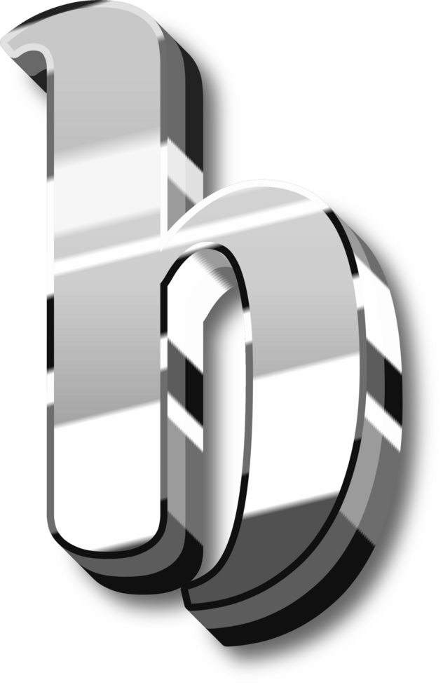 Silver Alphabet Letter and Number png