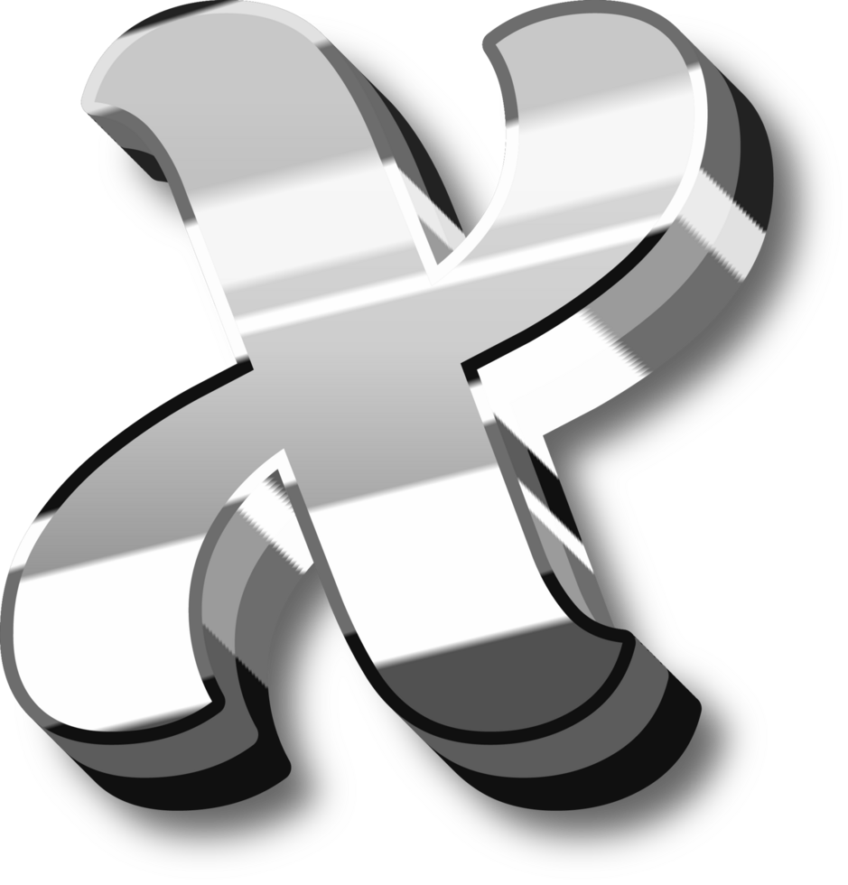 Silver Alphabet Letter and Number png