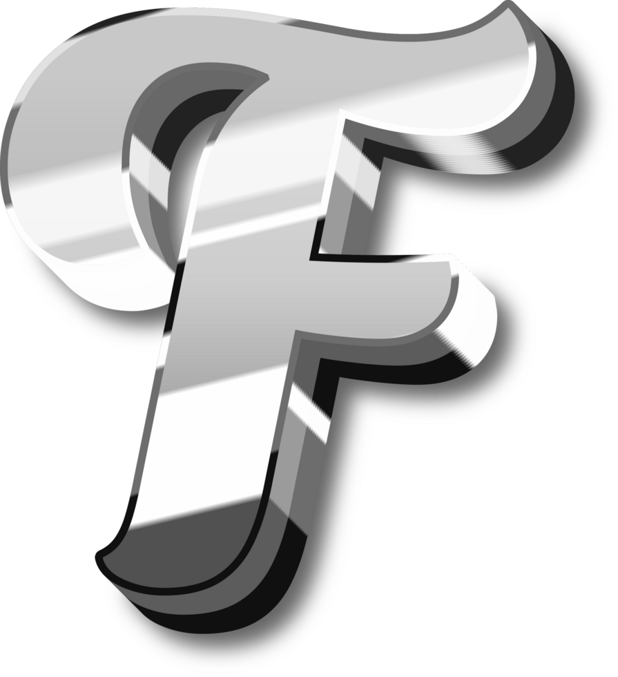 Silver Alphabet Letter and Number png