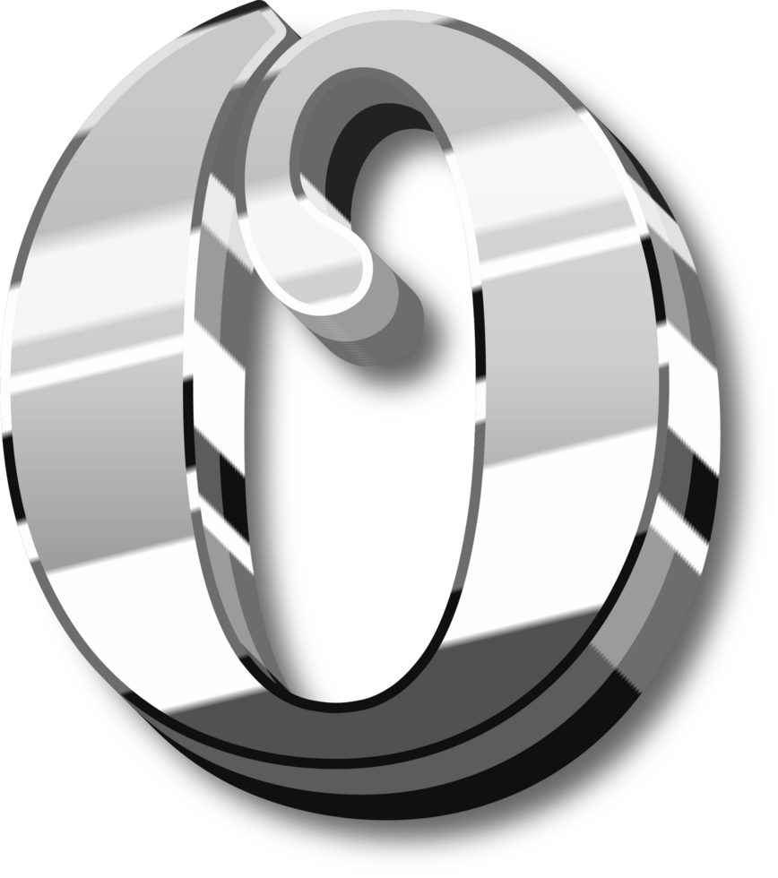 Silver Alphabet Letter and Number png