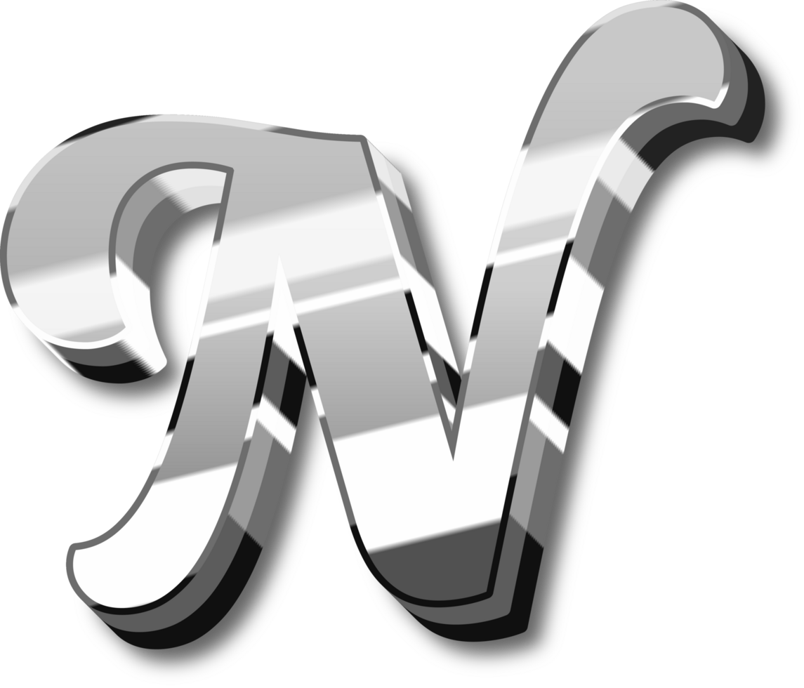 Silver Alphabet Letter and Number png