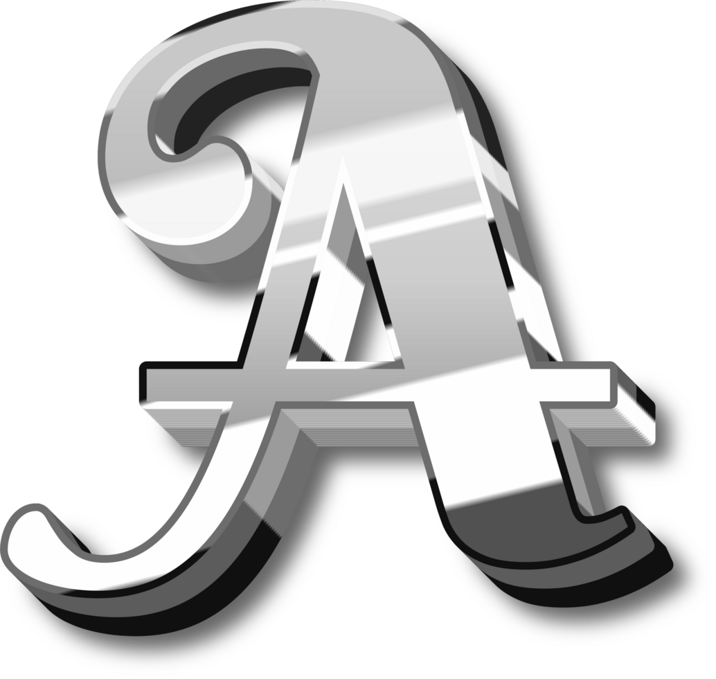 Silver Alphabet Letter and Number png