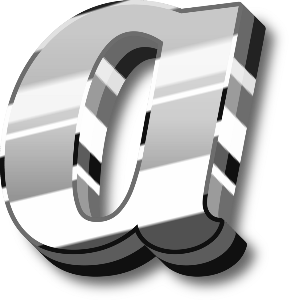 Silver Alphabet Letter and Number png