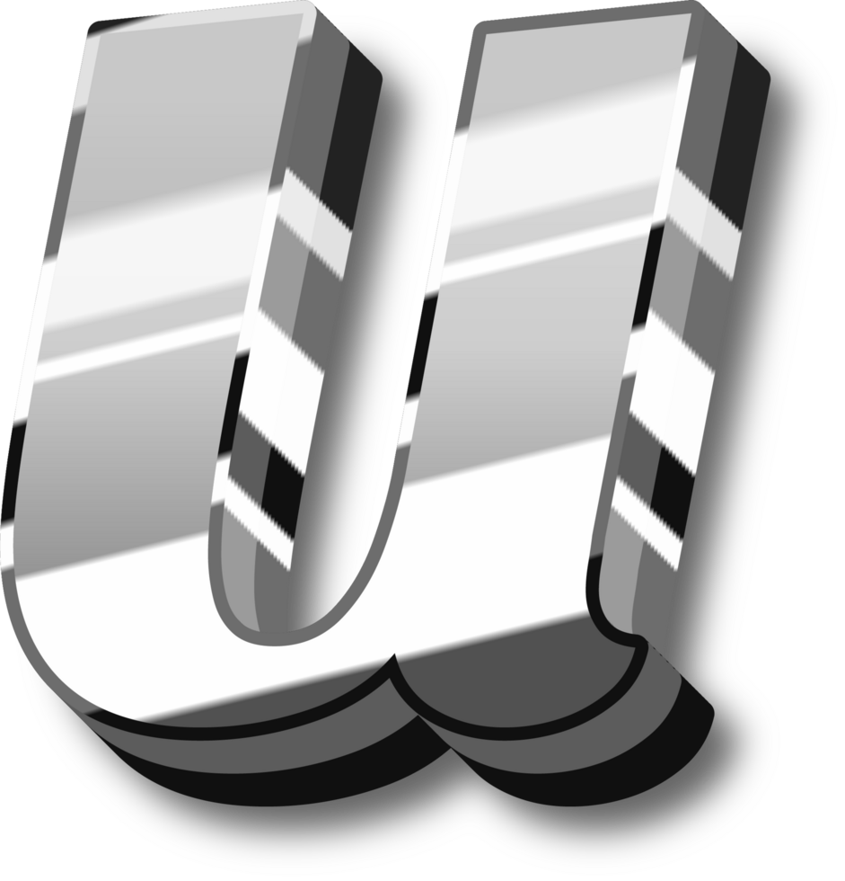 Silver Alphabet Letter and Number png