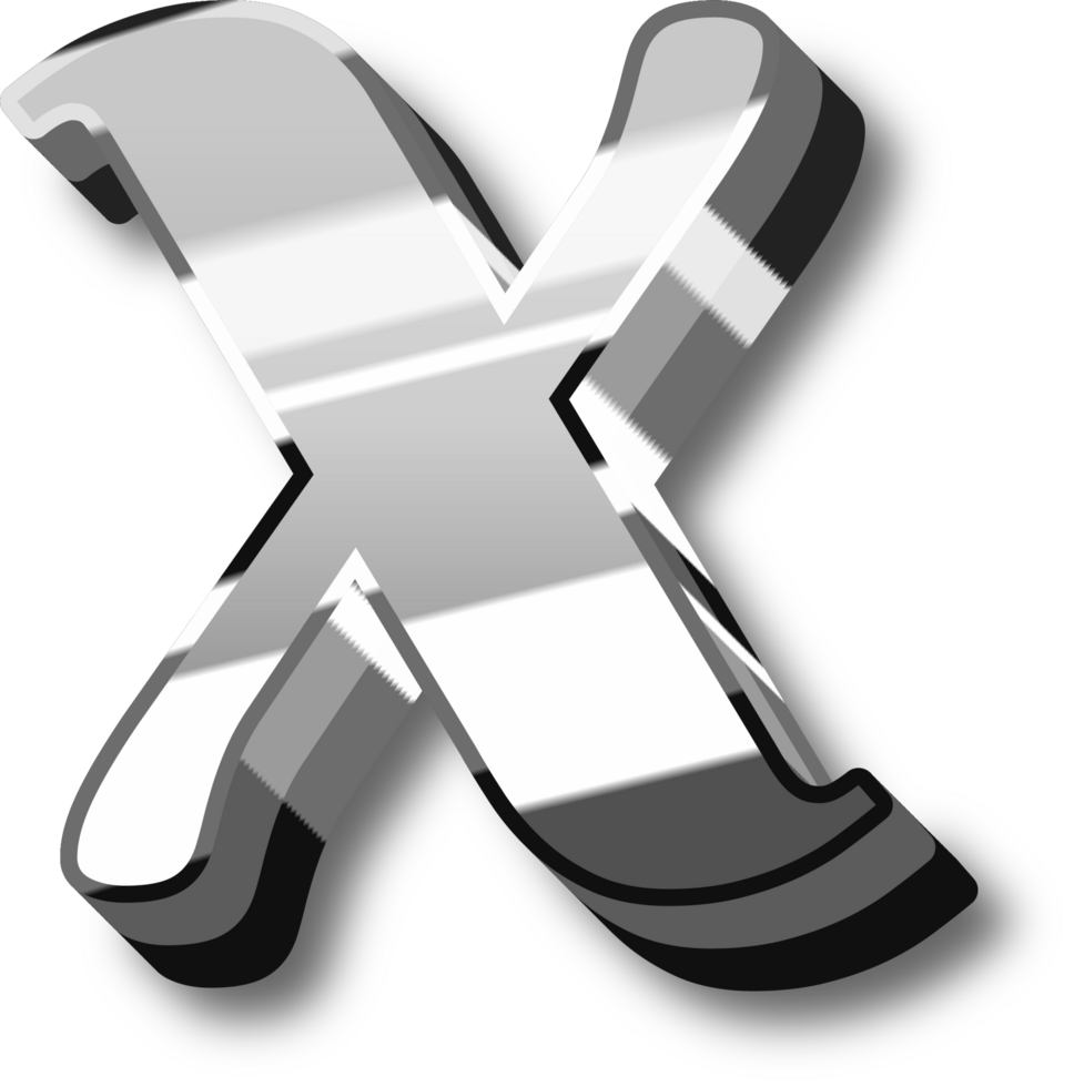 Silver Alphabet Letter and Number png