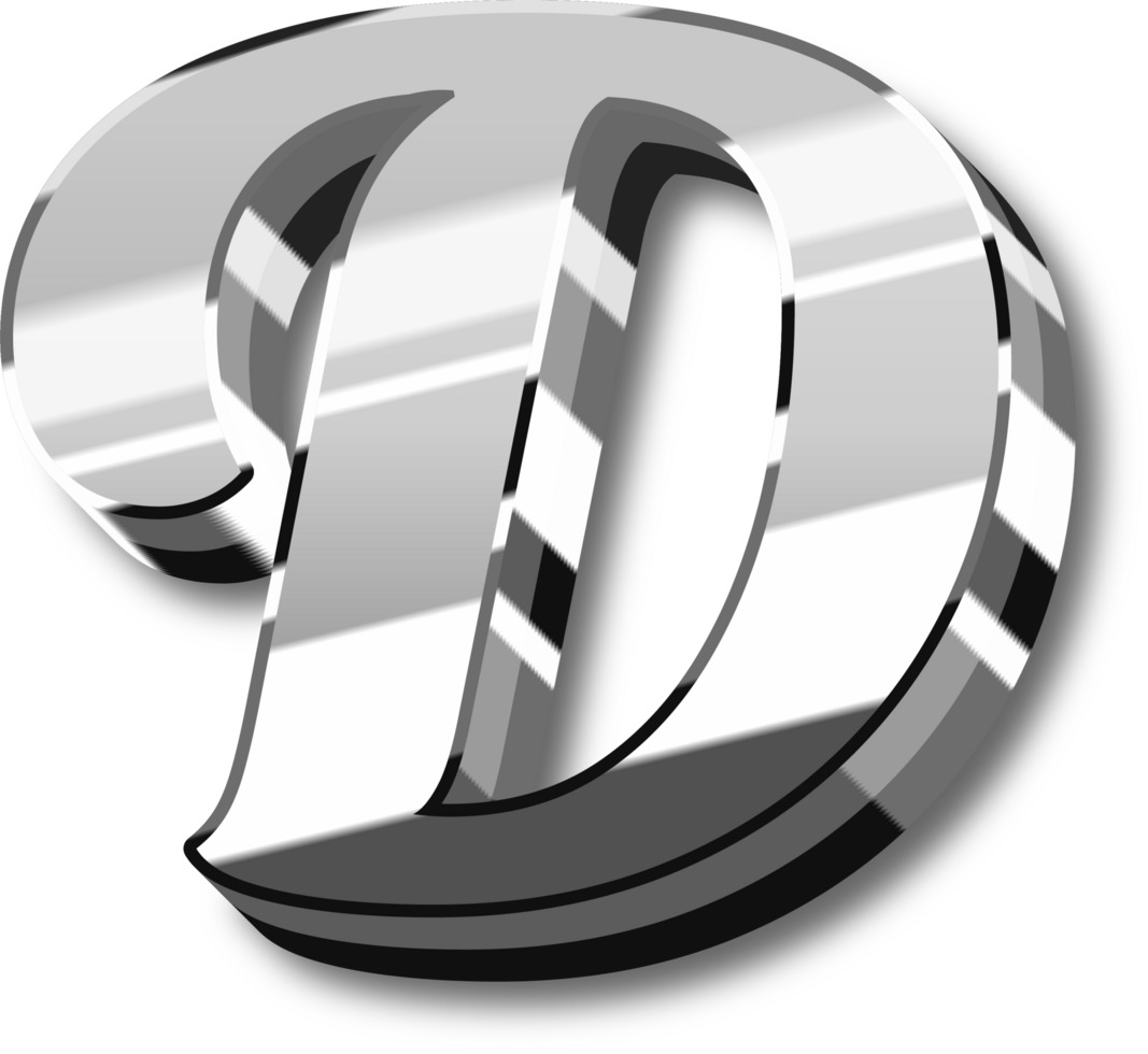 Silver Alphabet Letter and Number png