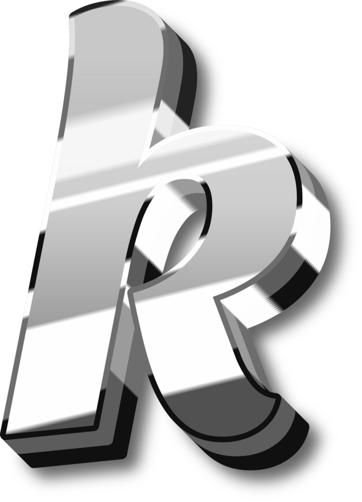 Silver Alphabet Letter and Number png