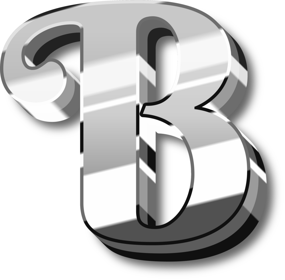 Silver Alphabet Letter and Number png