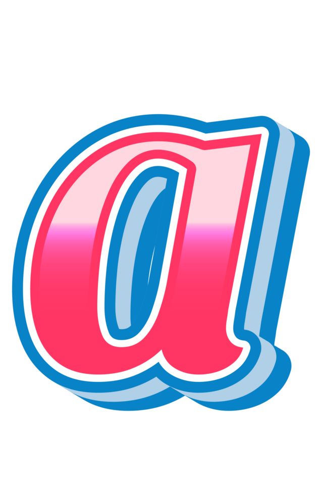 Cartoon Cute Alphabet Letter and Number png