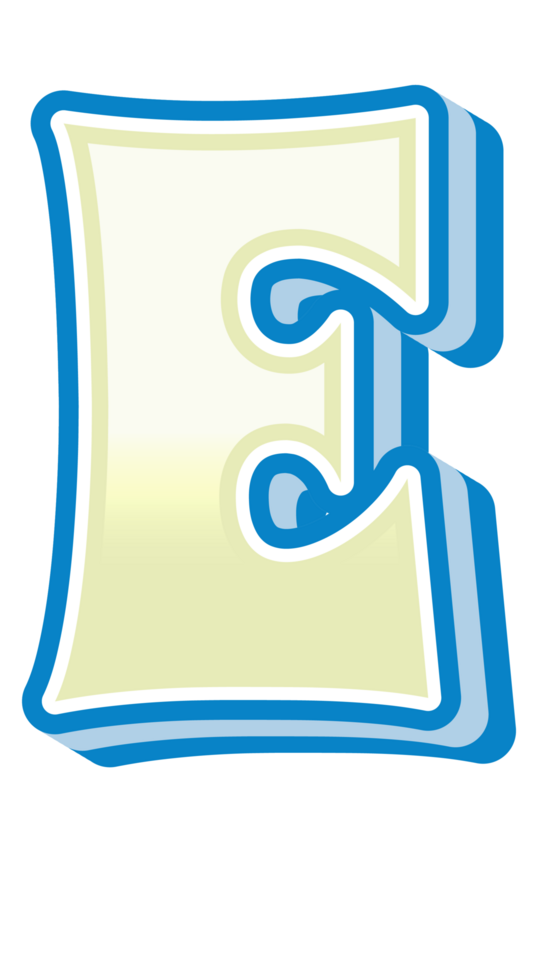 Cartoon Cute Alphabet Letter and Number png