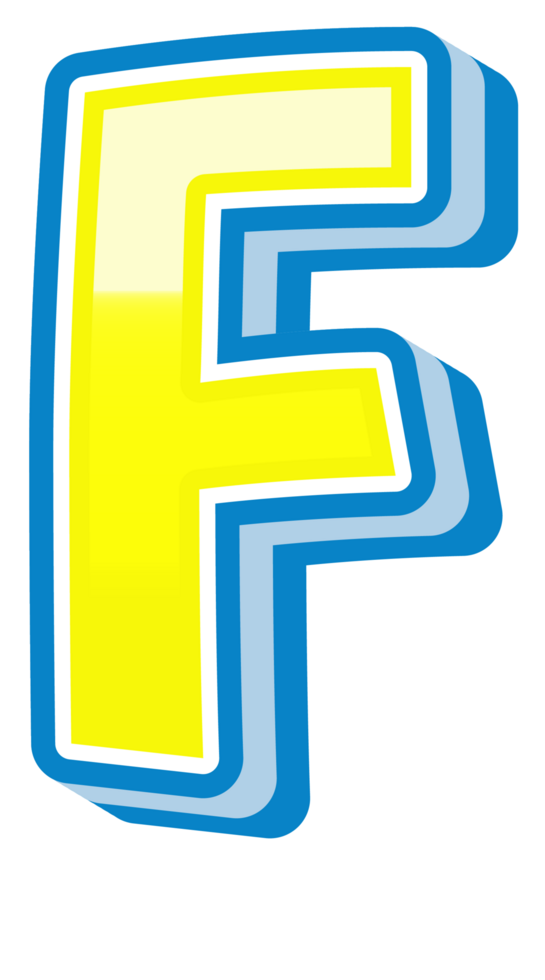 Cartoon Theme Alphabet Letter and Number png