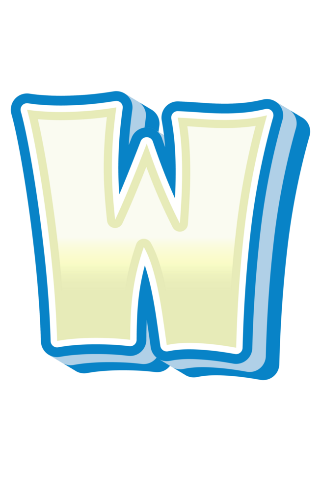 Cartoon Cute Alphabet Letter and Number png